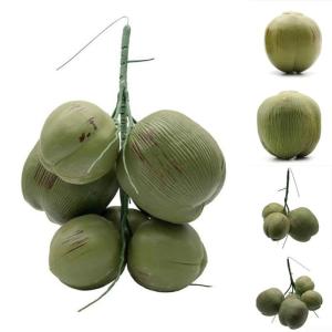 Künstliche Kokosnuss-/Obst- und Gemüse-Modelle, künstliche Kokosnuss, Bauernhaus-Dekoration, künstliche Obst-Requisiten (11 x 10 x 10 cm)