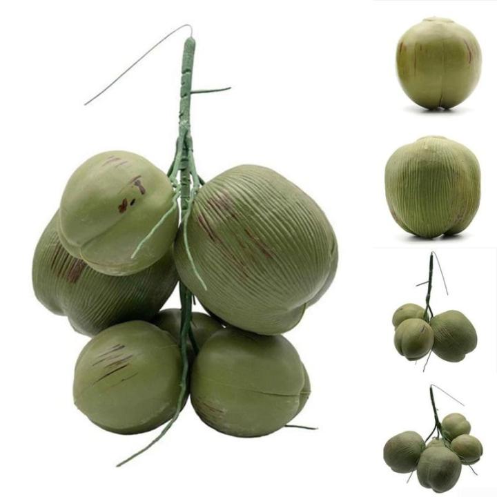 Künstliche Kokosnuss-/Obst- und Gemüse-Modelle, künstliche Kokosnuss, Bauernhaus-Dekoration, künstliche Obst-Requisiten (11 x 10 x 10 cm)