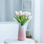 Kunstblumen 8 künstliche Tulpenblumen in Vase, Tischküchendekoration, 11,8-Zoll-Tulpen, Bürodekoration, Schlafzimmerdekoration für jeden Anlass