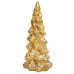 Exquisiter Glas-Weihnachtsbaum mit Lichtern, Glas-Weihnachtsbaum mit Lichtern, Tischplatte, dekorativer Weihnachtsbaum, Leuchtturm-Ornamente (B)