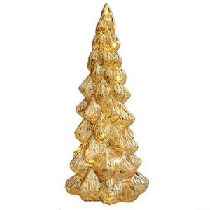 Exquisiter Glas-Weihnachtsbaum mit Lichtern, Glas-Weihnachtsbaum mit Lichtern, Tischplatte, dekorativer Weihnachtsbaum, Leuchtturm-Ornamente (B)