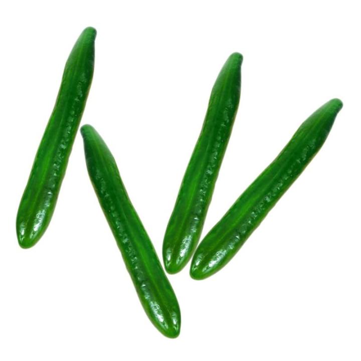 5 Sätze Simuliertes Gemüsemodell Küchendekoration Simulierte Gurkenmodelle Küchensimulationsgurke Simulation Gemüsemodell Fotografie-Requisite Gurkendekor Schaum Green 4 Stüc