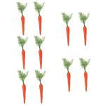 10 STK Plastik gemüse osterdekoration Dekorative Karotten osterdeco Simulation Lebensmittelmodell künstliche lebensechte Dekorationen gefälscht Requisiten schmücken