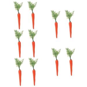 10 STK Plastik gemüse osterdekoration Dekorative Karotten osterdeco Simulation Lebensmittelmodell künstliche lebensechte Dekorationen gefälscht Requisiten schmücken