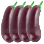 1 Satz Simulation Aubergine Miniatur Aubergine Heimdekoration Dekoratives Auberginenmodell Hausmodell-Dekoration Schöne Mini-hausdekoration Dekorative Mini-hausdekoration 4 Stück