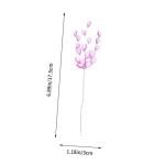 50 Stück Simulierte Dreizackige Künstlicher Blumenstiel Hochzeitsdekorationen Für Die Zeremonie Künstlicher Kranz Hochzeitszubehör Künstliche Blumenzweige Violett Acryl