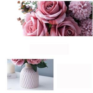 Kunstblumen Künstliche Blumen mit Topf, simulierte Seidenrose, gefälschte Bonsai-Pflanzen, Blumenarrangements für Zuhause, Hochzeit, Party, Büro für jeden Anlass