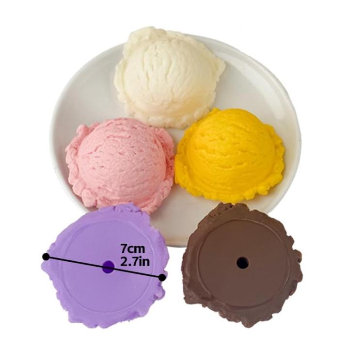 Künstliche Eisportionierer, realistische Simulation, Nachahmung von künstlichen Lebensmitteln, Desserts, Modell-Nachbildung, gefälschte Eiskugeln, Fotografie-Requisite für Zuha