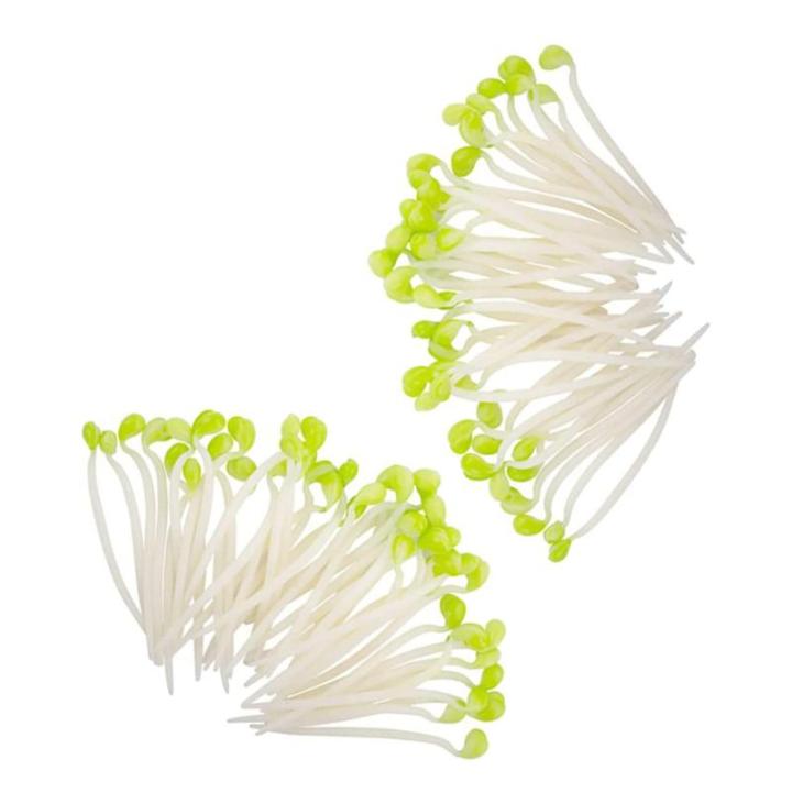 1 Satz Foto-Requisiten Home Decor Wohnungsdeko Gefälschtes Gemüse Realistisches Gemüse Künstliche Sojasprossen-Ornament Rustikale Küchendekoration Plastik Light Green 50 Stüc
