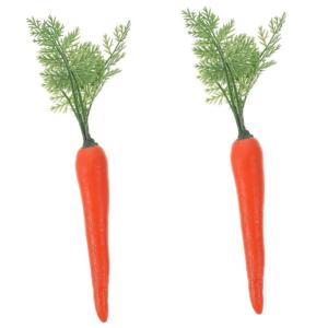 2St Plastik gemüse osterdekoration Ostern Dekoration simulierte Karottenmodelle Spielzeug Lebensmittel gefälschte gefälschtes Gericht Dekorationen Requisiten