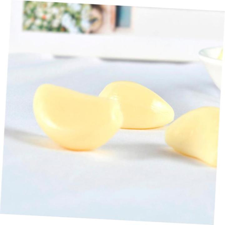 2 Sätze 2 Sets Künstlicher Knoblauch Fotografie Requisiten Knoblauchflocken Modell Nachahmung Von Knoblauchflocken Requisiten Realistisches Gemüse Simulierte 12 Stück * 2
