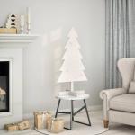 Weihnachtsbaum Weihnachtsdeko Weihnachtsdekoration Baum Weihnachtsdekoration zum Schmücken Weiß 100 cm Massivholz KieferWeiß