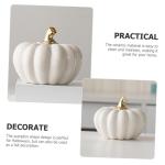 Nordic Keramische Pompoen Kunstmatige Groente Pompoen Decoraties Realistisch Pompoen Mini Pompoen Sculptuur Thanksgiving Pompoen Figuur Huishoudelijke Producten Bureau Wit