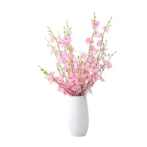 Kunstblumen Künstliche Orchideenblumen, künstliche tanzende Orchideen, für den Innenbereich, Zuhause, Party, Büro, Weihnachtsdekoration, mit Vase, 5 Farben für jeden Anlass