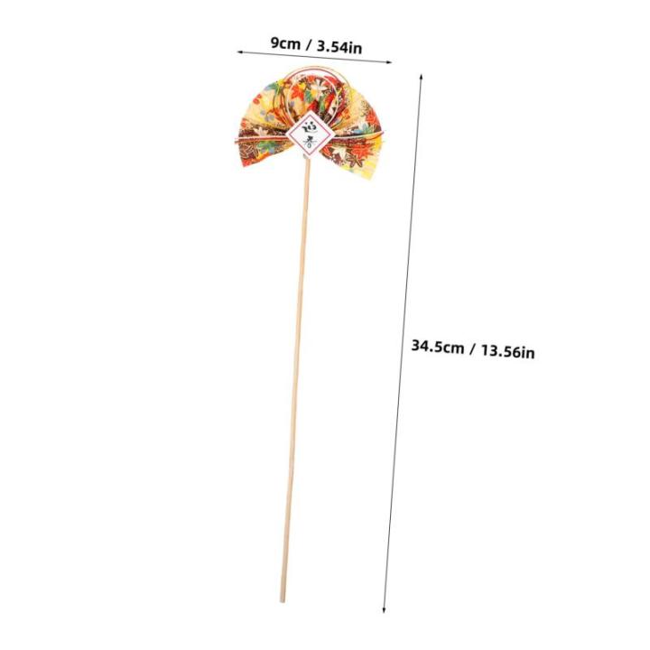 2st Blumenstab Ostern Cupcake Picks Sushi-Arrangement-Sticks Japanisches Dekor DIY-Fan-Pick Dekorative Blumenpflücker DIY Blumenarrangements Picks Blumenornamente Golden Plastik