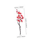 2st Simulation Pflaumenblüte Rosenstrauß Blumenvase Dekoration Einmachgläser Künstlicher Blumenstrauss Blumenstrauß Vasenfüllungsdekore Künstliche Pflaumenblüten-Picks Rot 