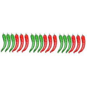 3 Sätze Simuliertes Pepper-Modell Wohnungsdeko Hausdeko Gemüse Obst Girlande Weinrebe Gefälschter Pfeffer Simulation Pfeffer Pfeffer-Modell-Requisite Poly-Drache 6 Stück * 3