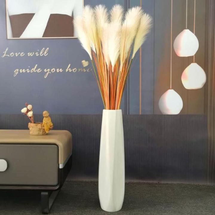 Kunstblumen Künstliches, Flauschiges Reed-Fake-Blumenarrangement, künstlicher Blumenstrauß, Reed-Pflanzen für Vase, für Innen-Hausgarten-Hochzeitsdekoration für jeden Anlass