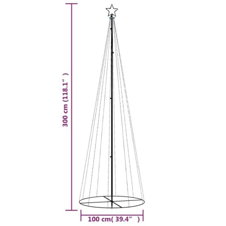 LED Weihnachtsbaum Aussen Kegelform Weihnachtsbaum Metall Warmweiß 310 LEDs Tannenbaum Lichterbaum Weihnachtsdeko Aussen Weihnachtsbaum Tanne Groß 300 cm