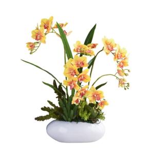Kunstblumen Künstliche Orchideenblüten, natürliche Phalaenopsis-Orchideen, Bonsai-Fälschungspflanzen, Tischaufsätze zur Dekoration, Kunsttopf für jeden Anlass