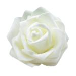 50 x schuimkoppen, bloemkoppen, kunstbloemen, bruidsboeket, huisdecoratie, rozen - crème