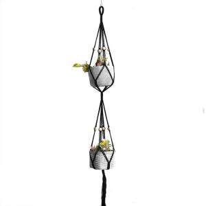 Handgemaakte Macramé Bedrijfshanger Bloem / Pot Hanger Pot Vak voor Wanddecoratie Count/Tuin Pothouder voor Planten (Kleur: DTC1007)