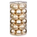 Inge Glazen | Mooie glazen | 30 kegels in blik | kerstboomversiering kerstboomversiering (champagne | mat crème opaal)
