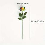 12 stuks Kunstmatige Rozen, 53cm Kunstrozen Enkele Lange Steel , Realistische voor Bruiloftsboeket, Thuis Tuin Woonkamer Hotel Kantoor Decoratie (Kleurrijk)