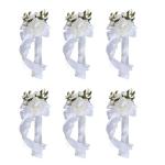 6 Stücke Simulation Blume Form Auto Dekoration für Hochzeit Festivers Party Supplies