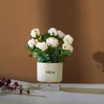Kunstblumen Künstliche Rosenblumen, Blumenarrangement für Tischdekoration, kleine Bonsai-Heimdekoration, Tischdekoration für Hochzeiten für jeden Anlass