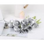 Künstliche Calla-Lilien aus Silber, 24 Stück, silberfarbene Blumen für selbstgemachte Hochzeitssträuße, Tafelaufsätze, Brautparty, Party, Zuhause, Blumenarrangement, Dekorati