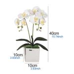 Kunstblumen Künstliches Phalaenopsis-Blumenarrangement, künstliche Orchideen-Bonsai im Topf, Pflanze für Zuhause, Büro, Küche, Schlafzimmer für jeden Anlass