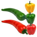 5 Sätze Simulationsmodell Paprika Falscher Chili Schäumt Chili Auf Food-Modell-Requisite Realistische Paprika Gefälschte Chilischoten Gemüse Falsches Chili Poly-Drache 5 Stück