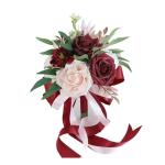 Künstlicher Blumenstrauß mit Pfingstrose und Rose für Hochzeiten, dekorative Blumenornamente, Handheld für Brautstrauß, Hochzeitsfeier