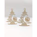 Weihnachtsbaum aus Holz, DIY Weihnachtsbaum mit Weihnachtskugeln, Weihnachtsdekoration für Zuhause, hergestellt in Italien