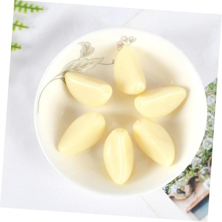 2 Sätze 2 Sets Künstlicher Knoblauch Fotografie Requisiten Knoblauchflocken Modell Nachahmung Von Knoblauchflocken Requisiten Realistisches Gemüse Simulierte 12 Stück * 2