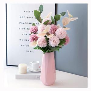 Kunstblumen Künstliche Blumen Pflanzen Set, Seidenblumenarrangements mit Keramiktopf, für Zuhause, Hochzeit, Party, Büro, Tafelaufsatz für jeden Anlass