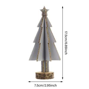 Hölzerne Weihnachtsbaum Dekoration,Mini Desktop Dekoration,Familie Tisch Kamin Dekoration,Hölzerne Weihnachtsbaum Tischplatte Weihnachtsdekorationen für Weihnachten Party Tisch 
