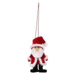 Textiel Kerstmannen boomhanger als set van 4, in rood/wit, afmetingen L/B/H: 4 x 4 x 8 cm., 550113