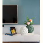Kunstblumen Gefälschte Blumen in Keramikvase, blattförmige Vase, für Heimzimmer, Schreibtischdekoration, Hochzeit, Küche, Esszimmer, Partys, Dekorationen für jeden Anlass