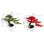 Künstlicher Bonsai-Baum Künstlicher Bonsai-Baum, 53,3 cm, künstlicher Bonsai-Kiefernbaum, lebensechter Stamm, künstliche Pflanzen-Dekoration, in schwarzem Pflanzgefäß Künstl