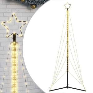 LED Weihnachtsbaum Aussen Kegelform Weihnachtsbaum Metall Groß Warmweiß 525 LEDs Tannenbaum Lichterbaum Weihnachtsdeko Aussen Weihnachtsbaum Tanne 302 cm