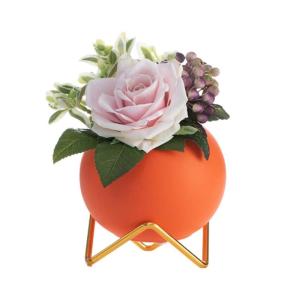 Kunstblumen Künstliche Blumen mit Keramikvase, gefälschte Seidenblumen, nordisches Licht, Luxus-Simulationsblume, Heimtischzubehör für jeden Anlass