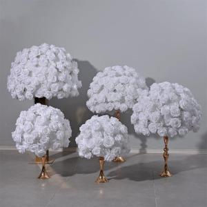 Reine weiße Rose Blume Kugeln, gefälschte Blumen Rosen Kugeln, künstliche Florale Kugel für Mittelstücke Tische, Party, Valentinstag (40cm)