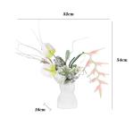 Kunstblumen Exquisites künstliches Blumenarrangement – ​​Elegante künstliche Blumen in Einer Keramikvase, 52 x 16 x 54 cm, für das Wohnzimmer für jeden Anlass