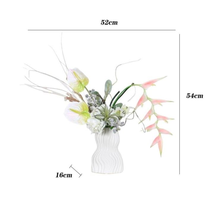 Kunstblumen Exquisites künstliches Blumenarrangement – ​​Elegante künstliche Blumen in Einer Keramikvase, 52 x 16 x 54 cm, für das Wohnzimmer für jeden Anlass