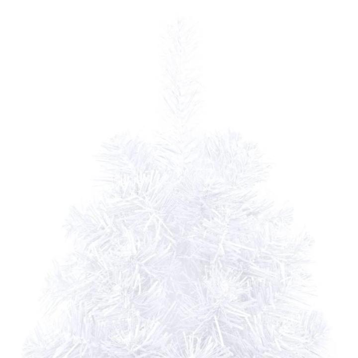 Künstlicher Halb-Weihnachtsbaum Beleuchtung Kugeln Weiß 150 cmWeiß und Golden