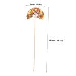 2st Blumenstab Japanische Kuchendekorationen Cupcake-kuchen-picks Blumendekor Japanische Cupcake-topper Diy-fan-pick Ostern Cupcake Picks Blumenarrangement-picks Hölzern Golden