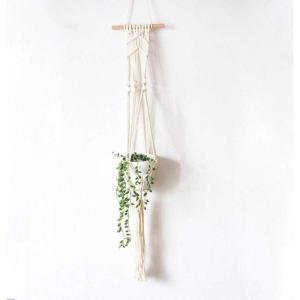 Handgemaakte Macramé Bedrijfshanger Bloem / Pot Hanger Pot Vak voor Wanddecoratie Count/Tuin Pothouder voor Planten (Kleur: DTC1017)