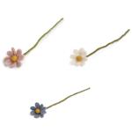 Anemonen/margrieten handvilt - bloemen van vilt vilten bloemen viltdecoratie lente Pasen - Fair Trade - handgemaakt boeket boeket (3 = wit/blauw/roze)